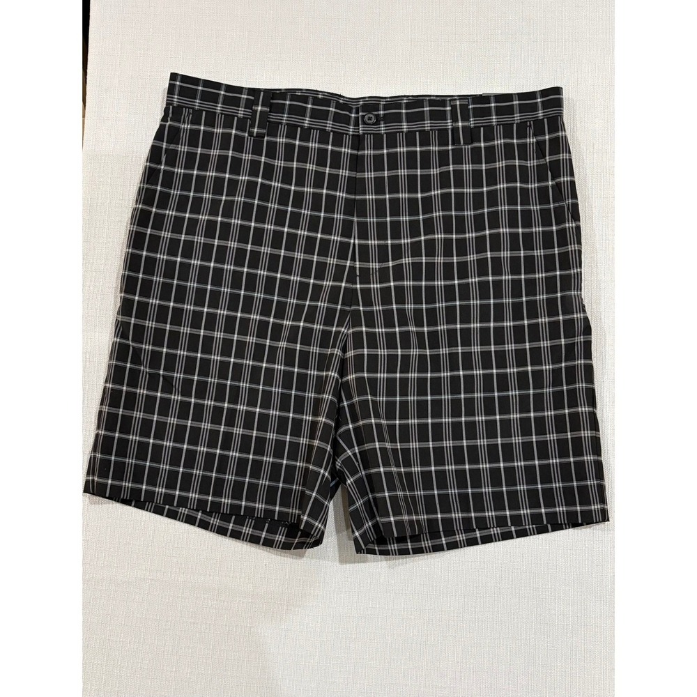 IZOD Golf Shorts Mens 38 Black White New PerformX Xtreme Function Plaid
